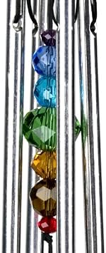 Woodstock Wind Chimes for Outside, Garden, Patio, Porch and Outdoor Decor (10'') Gem Drop Chime Prism Small Wind Chimes Christmas/Hanukkah Gifts (GEMPR)