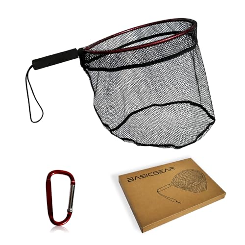 BasicGear Ultra-Light Aluminum Landing Net for Flying Fishing, Trout, 17 inch - image 1