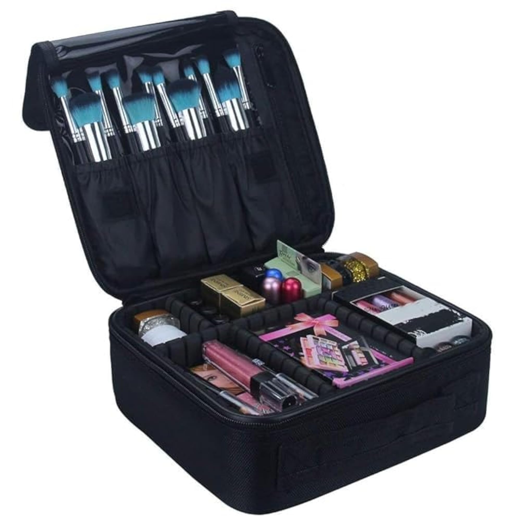 Faux Leather Makeup Organizer Bag for Women