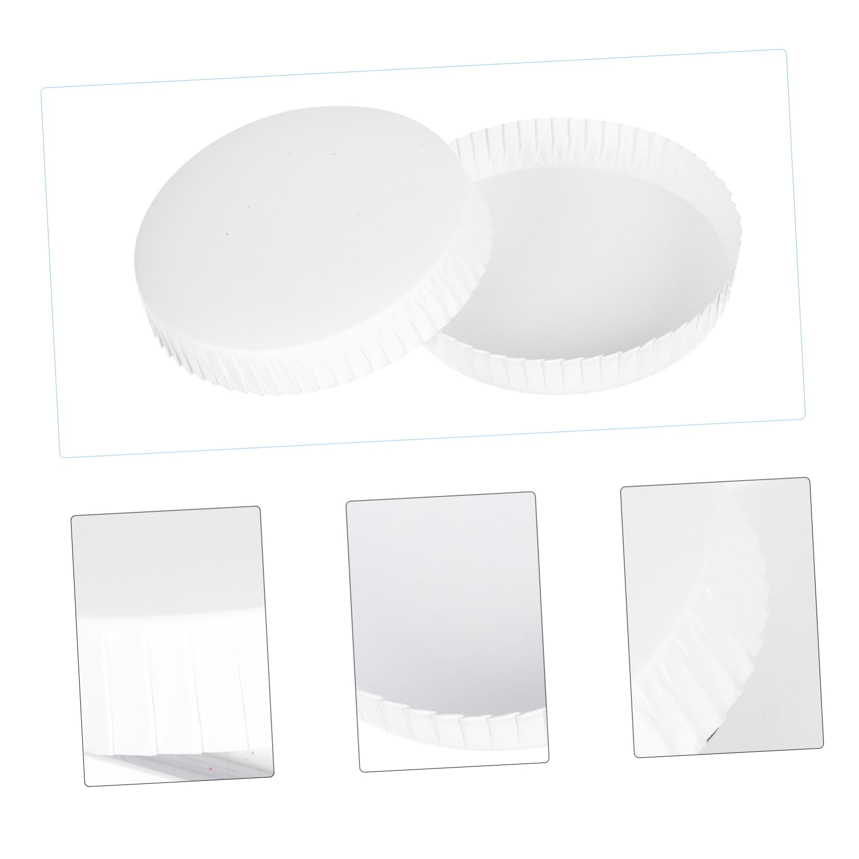 FUNOMOCYA Beverage Drinking Cup Lids 100pcs Paper Made Cup Lid for Water Juice Cold Beverage