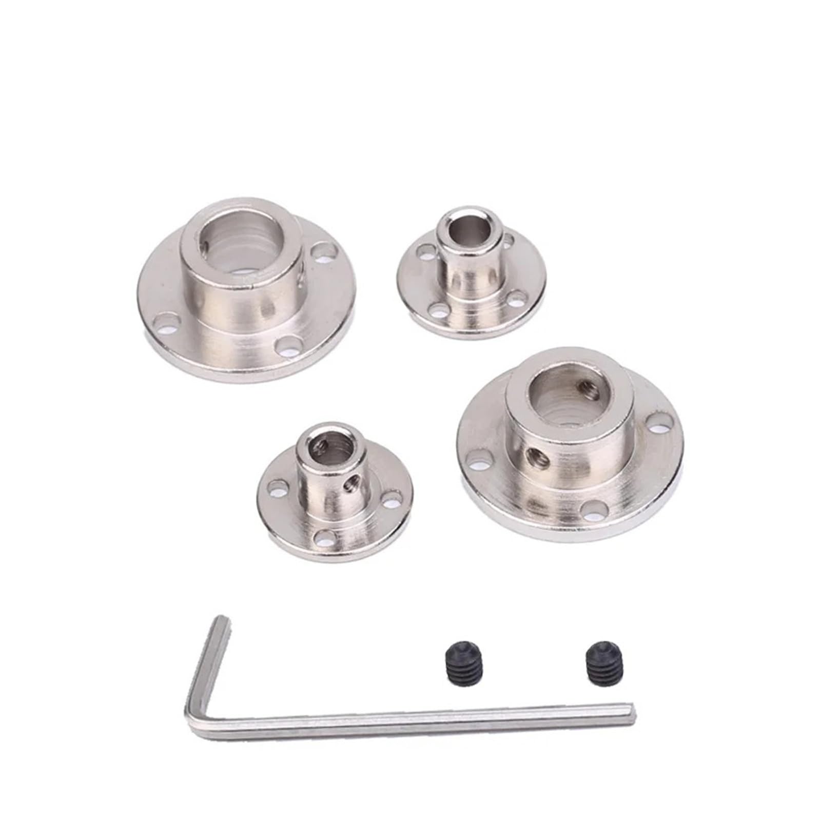 3 mm, 3,17 mm, 4 mm, 5 mm, 6 mm, 6,35 mm, 7 mm, 8 mm, 10 mm, 11 mm, 12 mm, coupleur de moteur à bride rigide (6,35 mm)