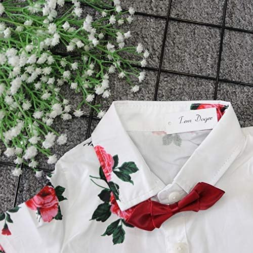 Mubineo Toddler Little Boy Kids Summer Floral Shirt Bermuda Shorts Outfit Set Clothes - Image 5