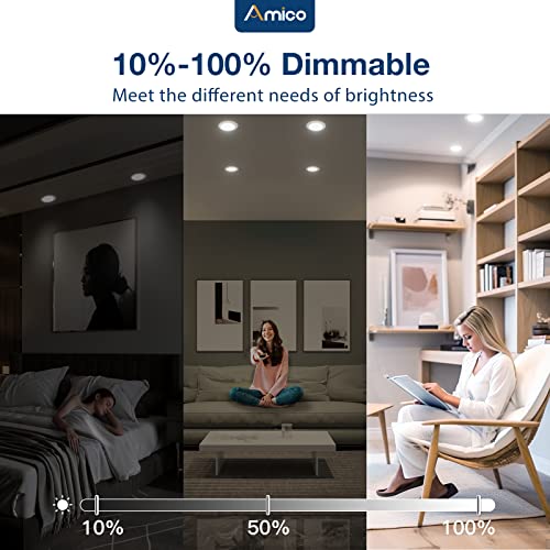 5/6 inch 3CCT LED Recessed Lighting 12 Pack for Home Use