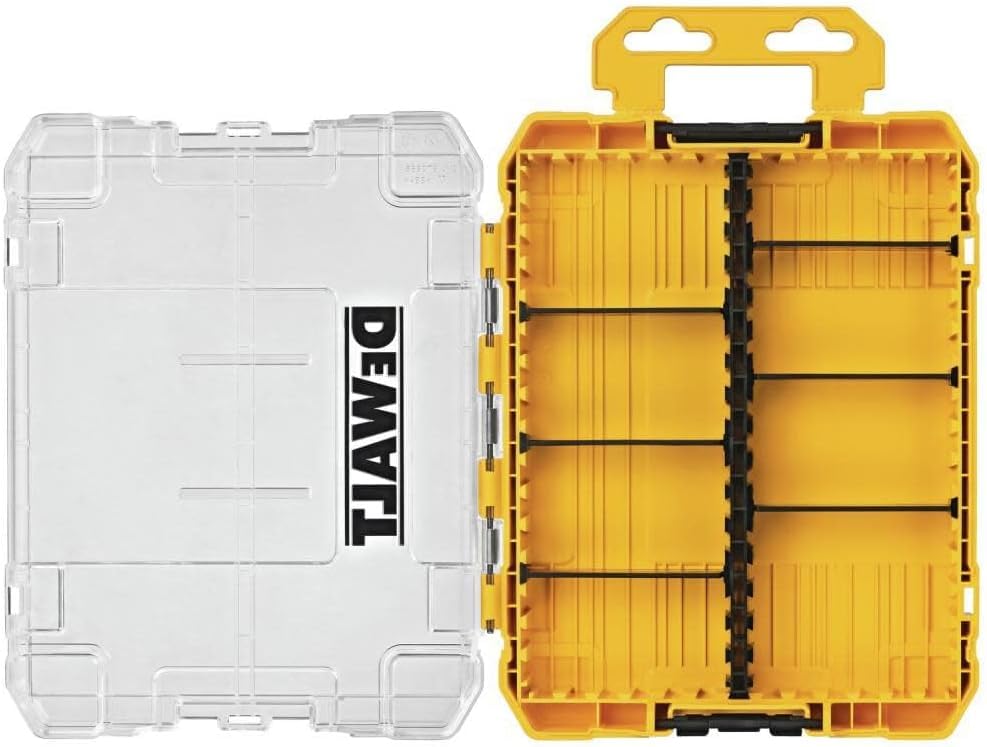 Image of DEWALT Tool Box, Medium 8-Compartments Small Parts Organizer, Portable Tough Case Screw Organizer Toolbox with Customazible Dividers (DWAN2190) (Pack of 5)