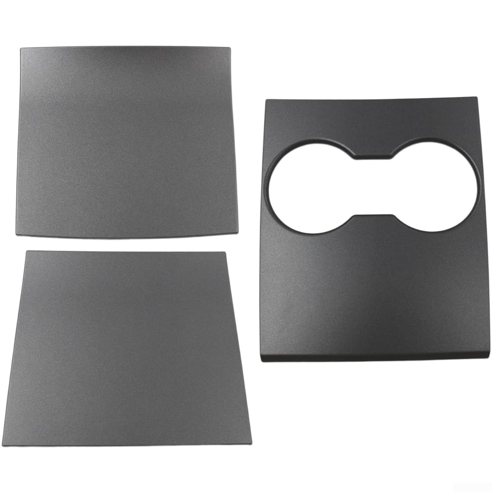 Carbon Fiber Style ABS Center Console Trim Panel Compatible with For TESLA For Model 3 and For Model Y 2017-2020 for Interior Upgrade (Black)