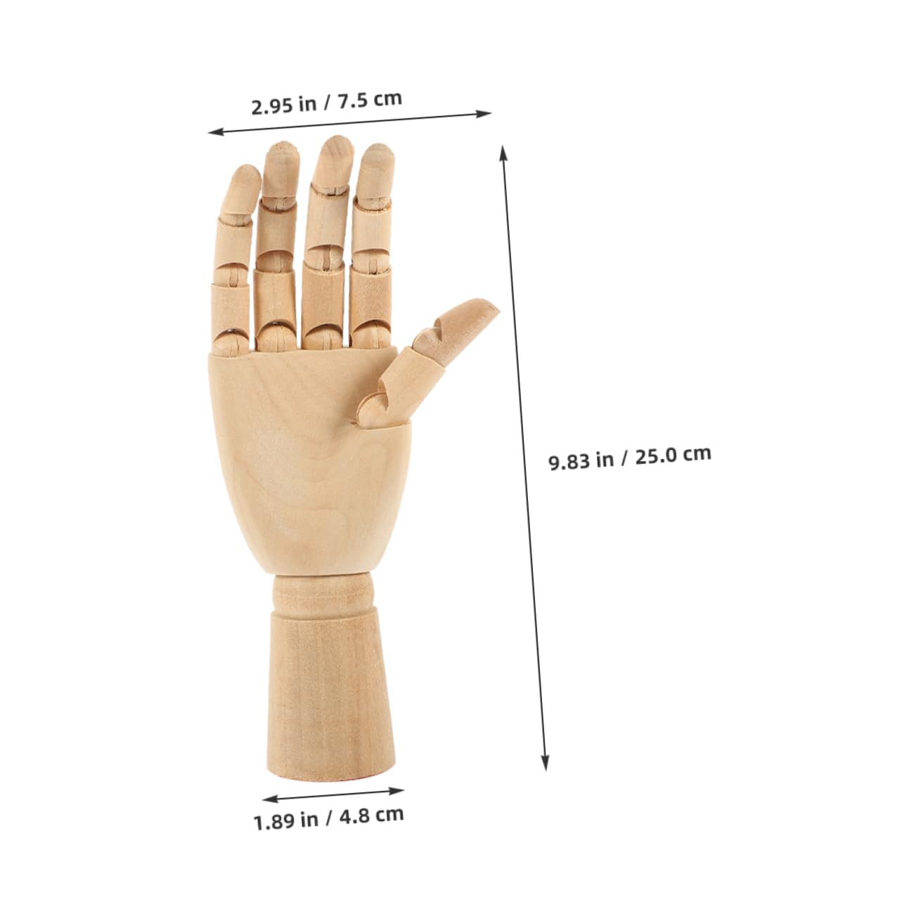 ifundom Wooden Hand Model for Artists Flexible Jointed Articulated Hand Sculpture for Drawing Sketching Painting Mannequin Hand Model for Creative Projects and Home