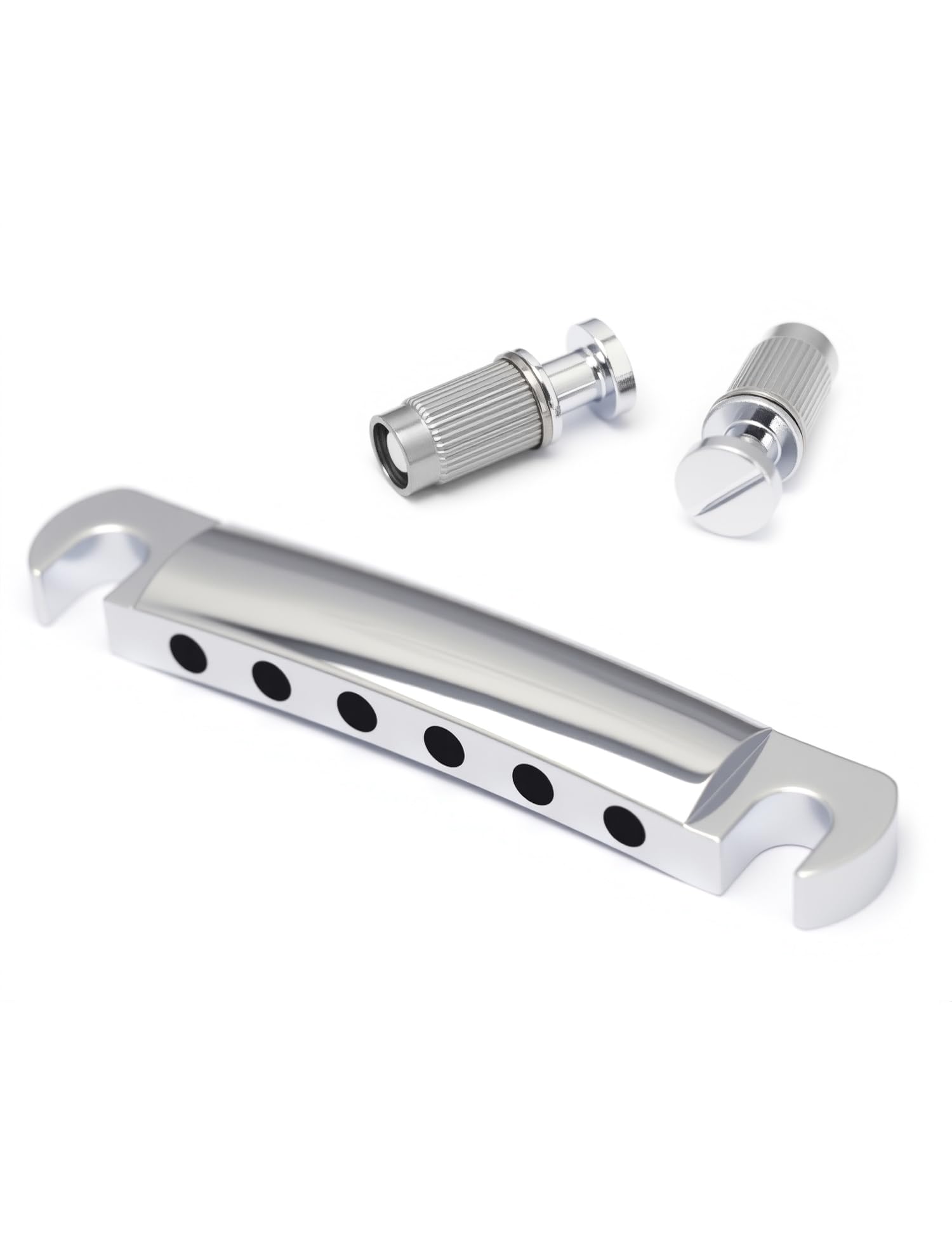 Metallor Tune-O-Matic Style Guitar Stop Bar Tailpiece for LP Les Paul SG Style Electric Guitar Parts Replacement Chrome.