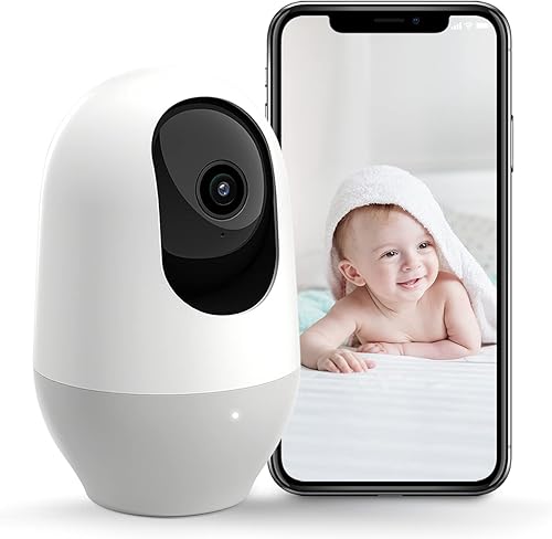 Nooie Monitor de bebé cámara WiFi para mascotas cámara IP de 360 grados cámara de seguridad para el hogar 1080P seguimiento de movimiento visión