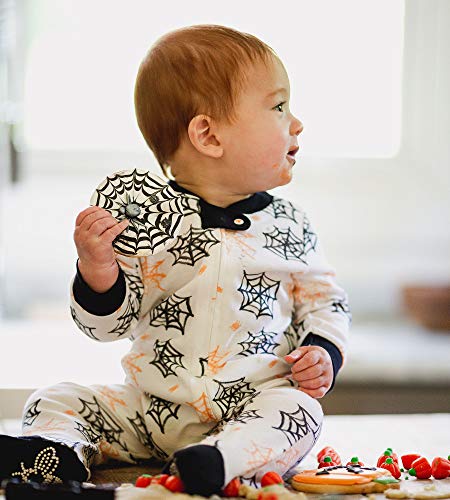 Image of Burt's Bees Baby unisex-baby Sleep & Play, Organic One-piece Romper-jumpsuit Pj, Zip Front Footed Pajama