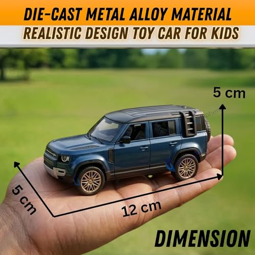 Image of GRAPHENE 1:36 Scale Die Cast SUV Pull Back Toy Car for Kids Boys Girls 2+yrs Metal Miniature Model Openable Doors Light Engine Sound Friction Toy Vehicle Realistic Design Premium Collectible Toy Cars