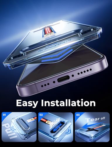 Image of MAGIC JOHN Privacy for iPhone 17 Screen Protector Easy Installation 2 Pack