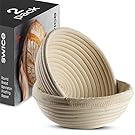 Bread Banneton Proofing Basket [Set of 2]Round 9” Inch Bread Proofing Baskets for Sourdough with Liner, Sourdough Rising Basket, Bread Bowls for Rising, Proving Baskets for Bread, Rattan Bread Baskets
