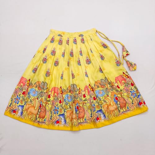 Image of E-Sqare Kids Girls Multicolour Bandhani Print Lehenga Choli Set | Ethnic Wear Dress | Readymade Clothing Set | 2 to 8 Years