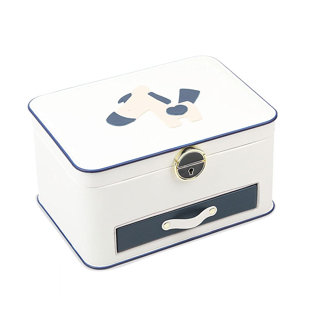 CVHfhjTG jewellery box, Display Storage Case with Lock and Mirror, Jewelry Boxes for Necklace Earrings Bracelets Rings Women Girls(A)