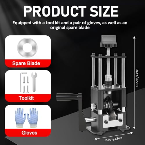 Image of Wire Stripper Machine, Wire Stripping Machine with Hand Crank, Wire Stripper Tool 0.04 inch-1 inch Gauge Copper Wire Stripping Drill Powered Stripping Tool for Scrap Copper Wire Cable Recycling