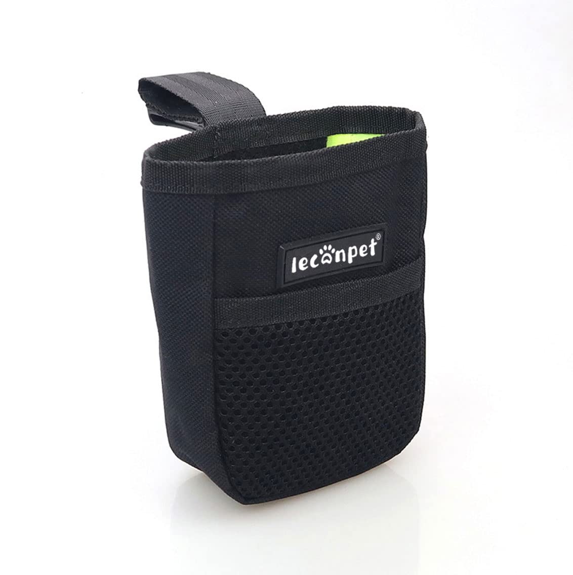 leconpet Dog Treat Pouch Portable Treat Pouch for Dog Training Easily Carries Perfect Food Snack Storage Holder for Puppy Training and Walking (Black)