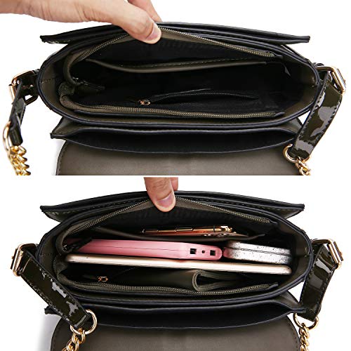 MKF Crossbody Bag for Women – PU Leather Lady Pocketbook Handbag – Side Messenger Purse, Shoulder Chain Strap4