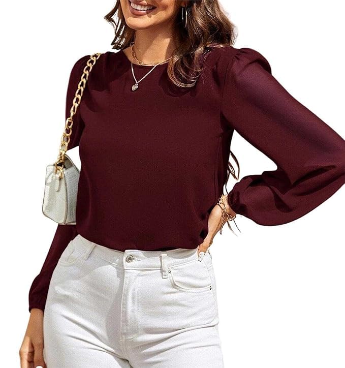 Womens Regular Fit Top, Women's Georgette Solid-picture-17