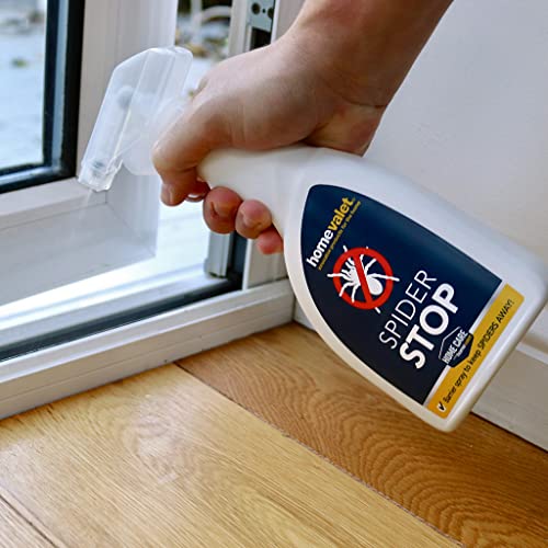 The Home Valet Company Spider Stop Natural Repellent Spray Use Indoors and Outdoors 500ml Contains Peppermint and Cloves Natural Ingredients Humane Poison Free
