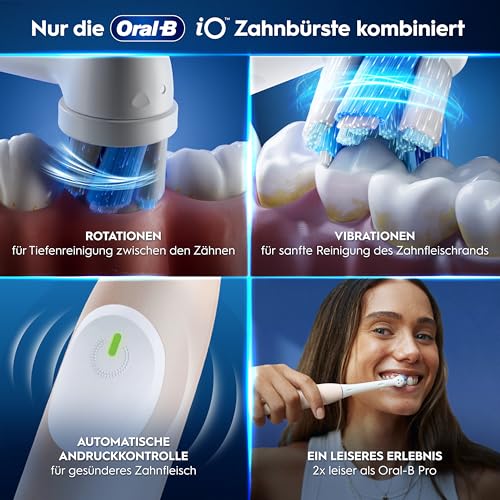 Oral-B iO Series 2 Elektrische Zahnbürste — Electric Toothbrush, Inkl. 1 Aufsteckbürste, Reise-Etui — 3 Putzmodi für Zahnpflege, GUT GETESTET (2,2) von STIFTUNG WARENTEST, Designed by Braun, Pink 5