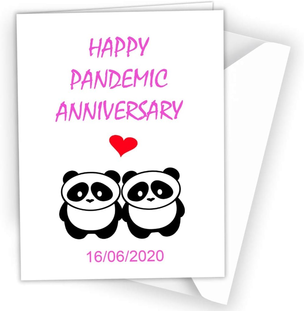 Funny Virus Lockdown Pandemic Anniversary Card Wife Husband Boyfriend Girlfriend 362