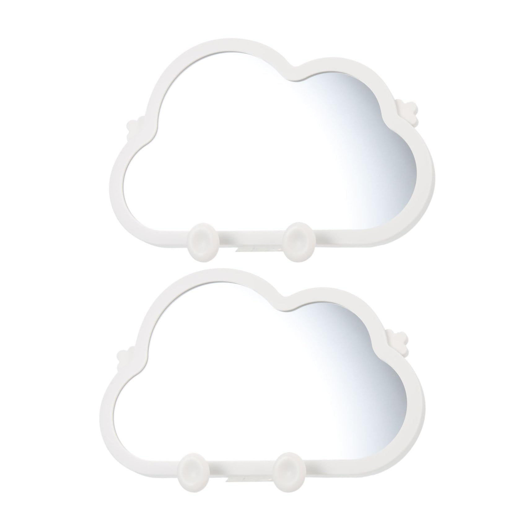 WOFASHPURET 2Pcs Cloud Shaped Desk Mirrors for Daily Use Elegant Makeup Mirrors for Compact Vanity for Dorms and Home Decor
