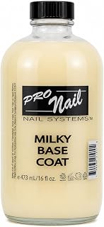 PRONAIL Nail Polish Milky Base Coat | The 32-Bottle Refill | Salon-Grade Manicure Foundation for a Flawless, Durable Manicure that last long | 16 Oz Bulk Refill