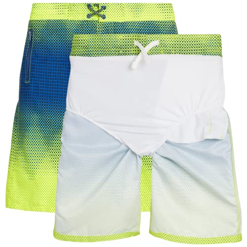 Body Glove Boys' Swim Trunks - Upf 50+ Quick-Dry Board Shorts Bathing Suit (Size: 4-18), Size 14-16, Blue/Green Ombre #TOP4