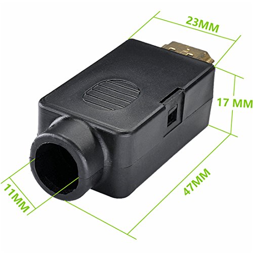 Adaptador HDMI sin soldadura con conector dorado miniatura 2