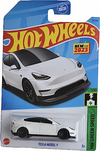 Hot Wheels Tesla Model Y blanco 2023 escala 1:64 miniatura 1