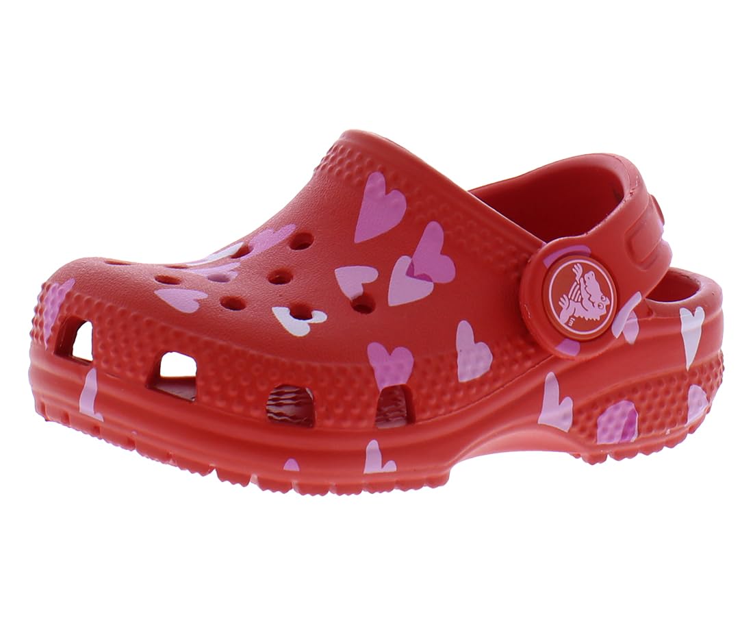Crocs Classic VDay Clog T, Zoccoli Unisex - Bambini e Ragazzi, Cherry Red, 27/28 EU