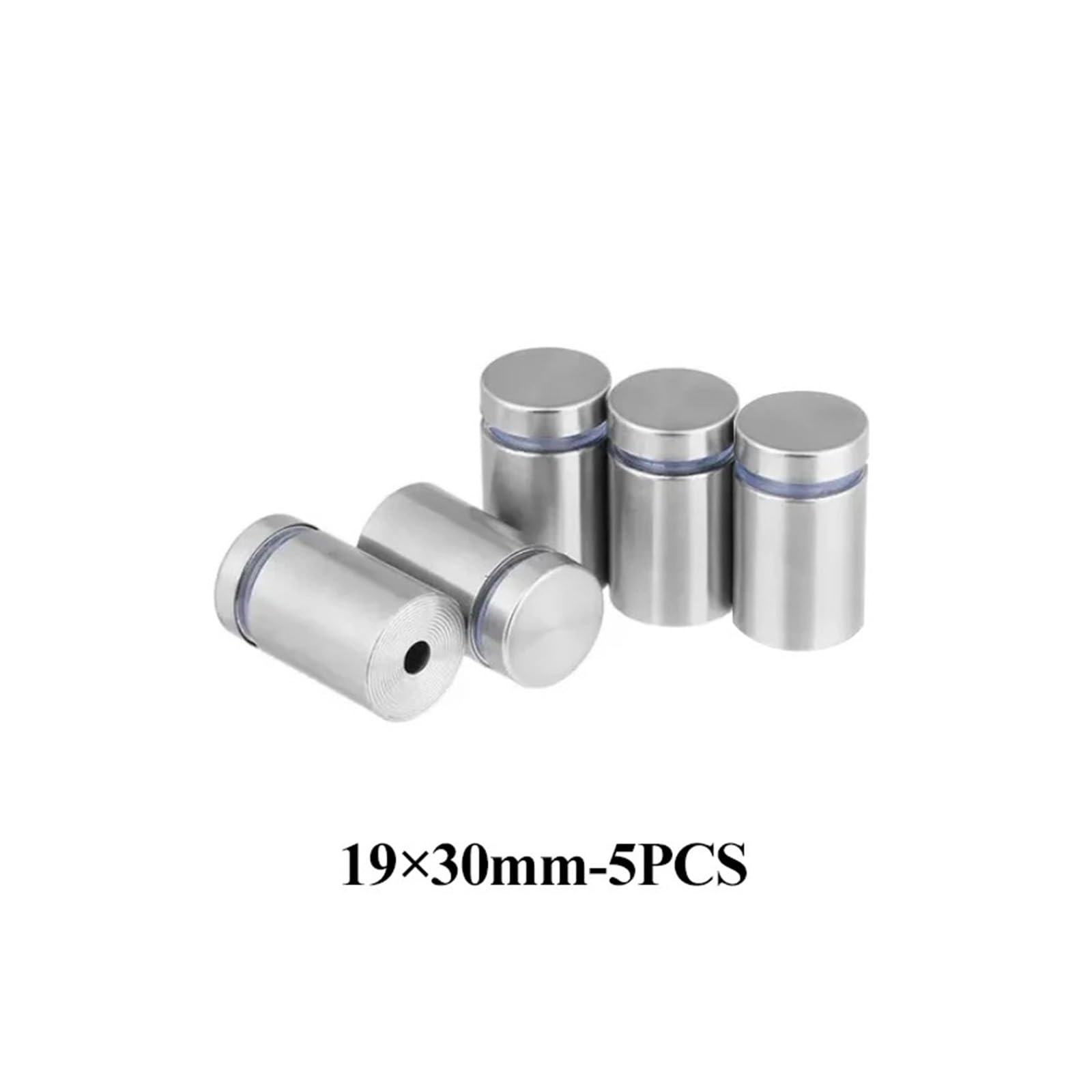 20/40/50 piezas de fijaciones separación, sujetadores vidrio, separadores anuncios acrílicos acero inoxidable, clavos, tornillos fijación for vallas publicitarias, Hardware(50 PCS,19x30mm)