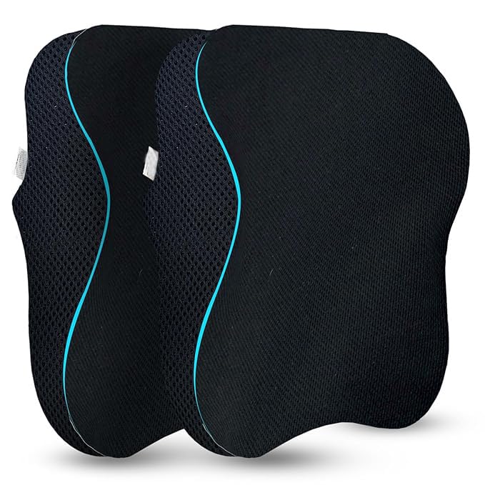 Image of zaxty Ergonomic Memory Foam Car Neck Pillow - Comfort & Support for Neck /Back Pain, Breathable Cover, Durable Headrest, Ideal for Car & Office. (2)