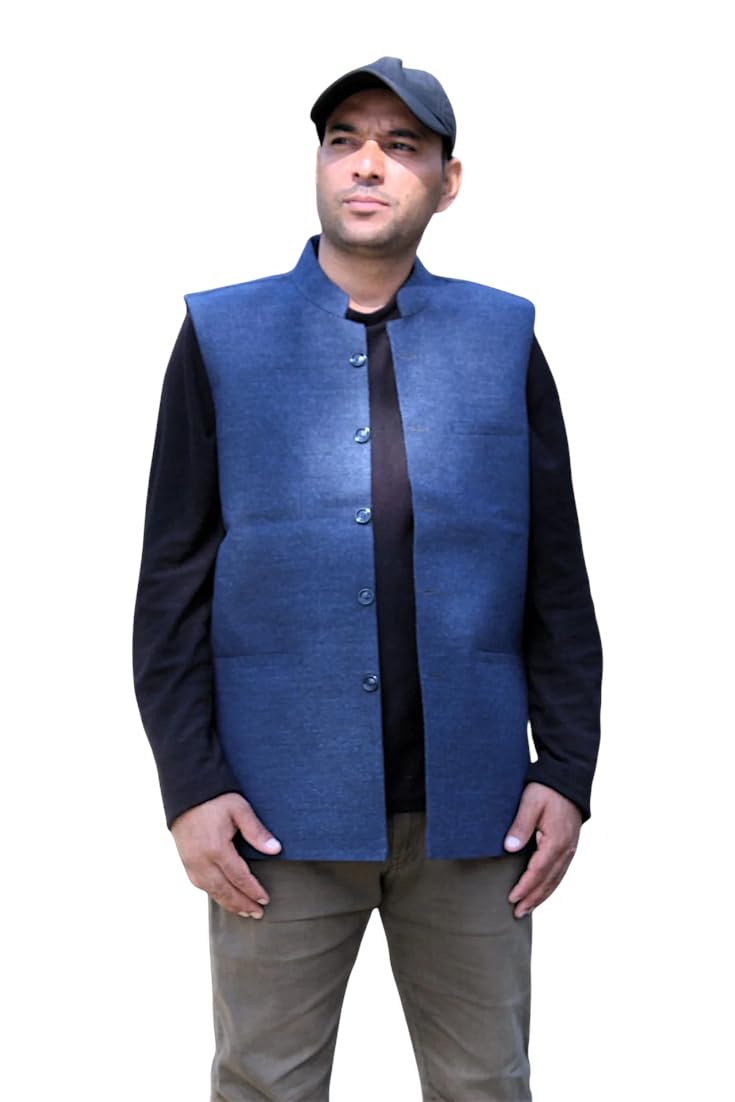loom himalaya Men's Velvet Bandhgala Festive Nehru Jacket Waistcoat - Hand Tailored-picture-19