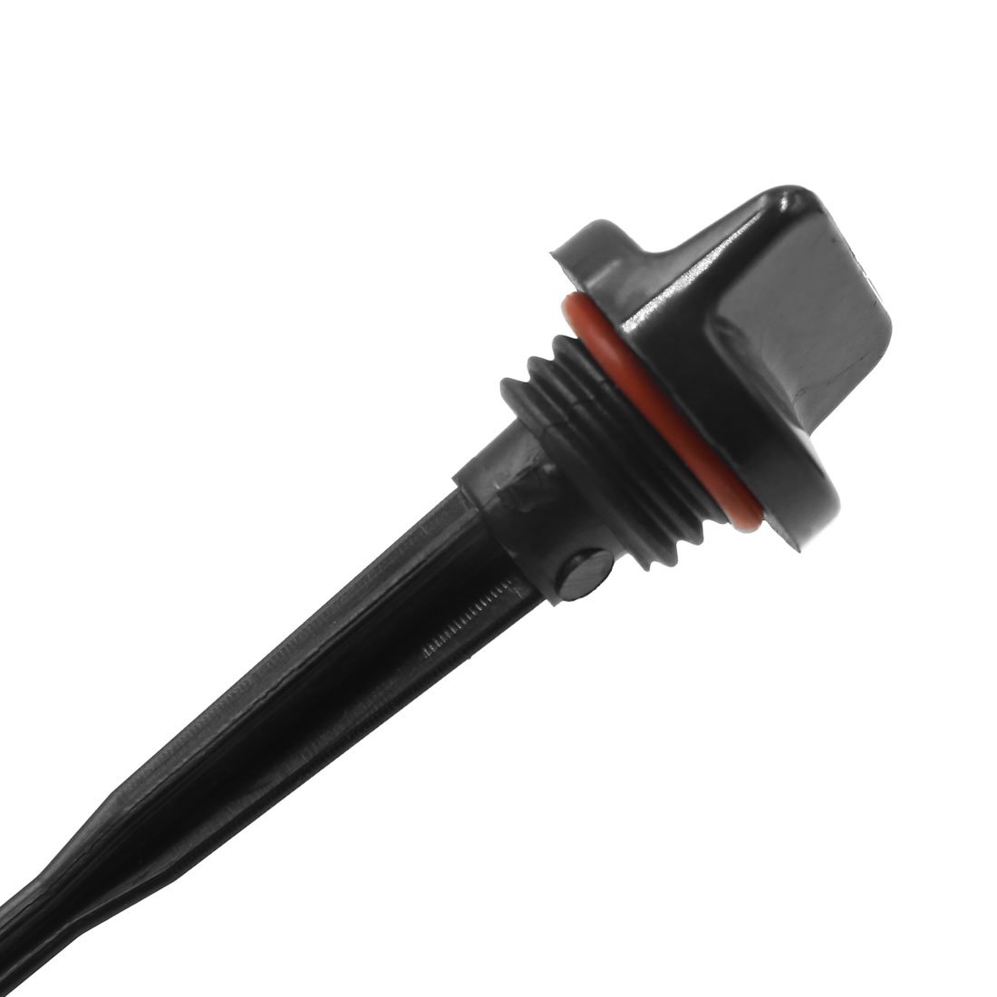 sourcing map Plástico Negro Varilla Graduada de Nivel Aceite Medidor del Motor para Motocicleta 15cm Longitud