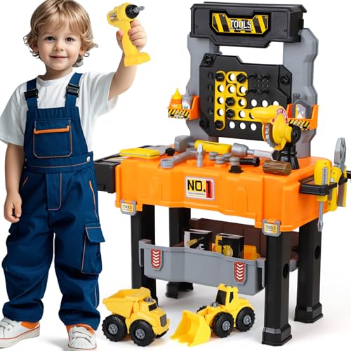 Lehoo Castle Juego de Herramientas para niños, Juguetes Montessori Stem para niños y niñas de 3, 4 y 5 años, Bancos de...