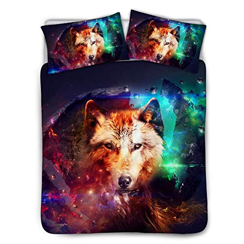 Wolf Bedding Winter Wolves Animal Comforter Cover Nature Wildlife Creature Pattern Decor Girls