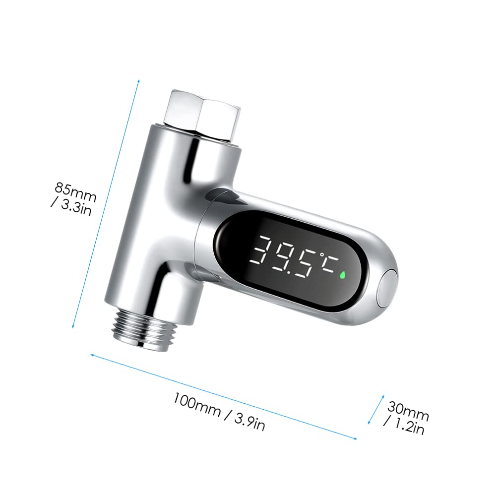 Thermomètres de Bain pour Bébé Thermomètre à Eau LED Affichage Numérique 0~100℃ Celsius/Fahrenheit Écran Rotatif 360°