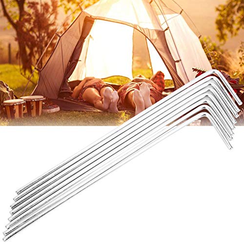 Cavilha para barraca de camping, barra de tenda leve, material de ferro galvanizado de alta compress