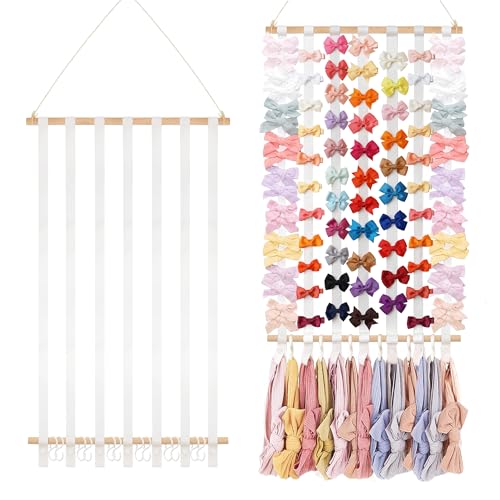 Image of kangaroo Headband Holder Hair Bows Organizer for Baby Girls Large Capacity Bow Holder Hair Accessories Wall Hanging Organizer for Toddler Baby Girl Nursery Room Decor (colorful)