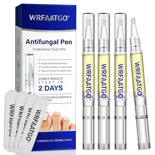 4PCS Nail Fungus Pen Toenail Fungus Pen Treatment for Toenail & Fingernails Toenail Fungus Treatment for Reduces Discolouration Restoring Healthy Nail Helps Improve Nail Appearance