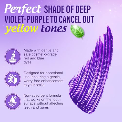 gurunanda purple color corrector serum fluoride-free amp gentle instant teeth whitening with essential oils up to 50 uses 2 pack