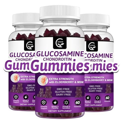 17% off - GORNVB Glucosamine Chondroitin Gummies with MSM & Elderberry &ndash; Extra Strength Mobility &...