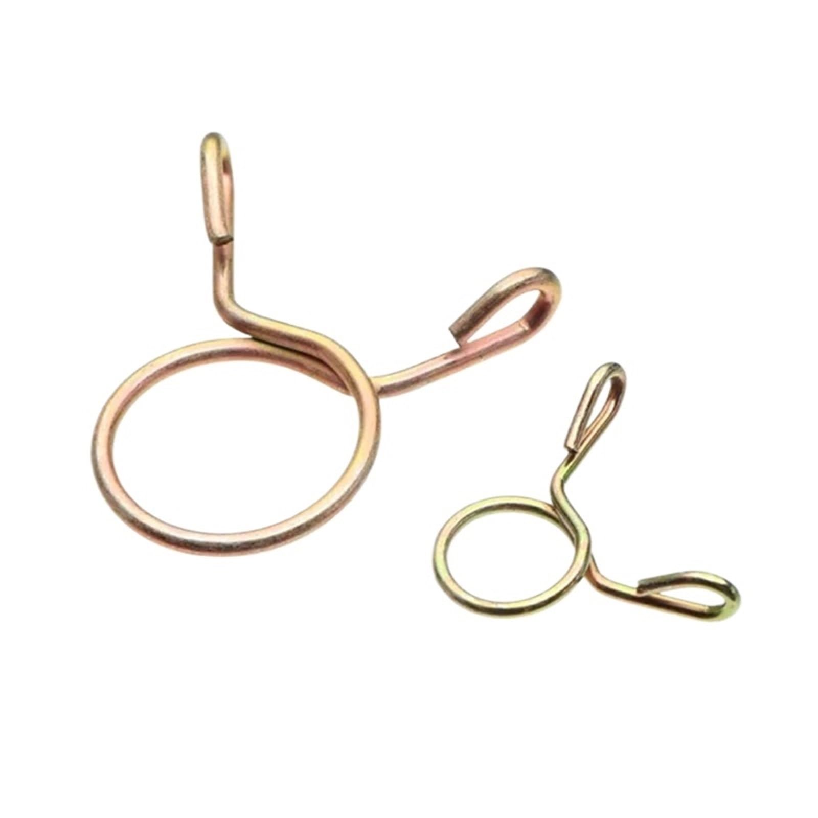 100pcs Petrol Hose Spring Clamps 5~14mm Zinc Plated Pipe Clips Fuel Line Petrol Pipe Fuel Hose Clamps for Motorcycle Boats