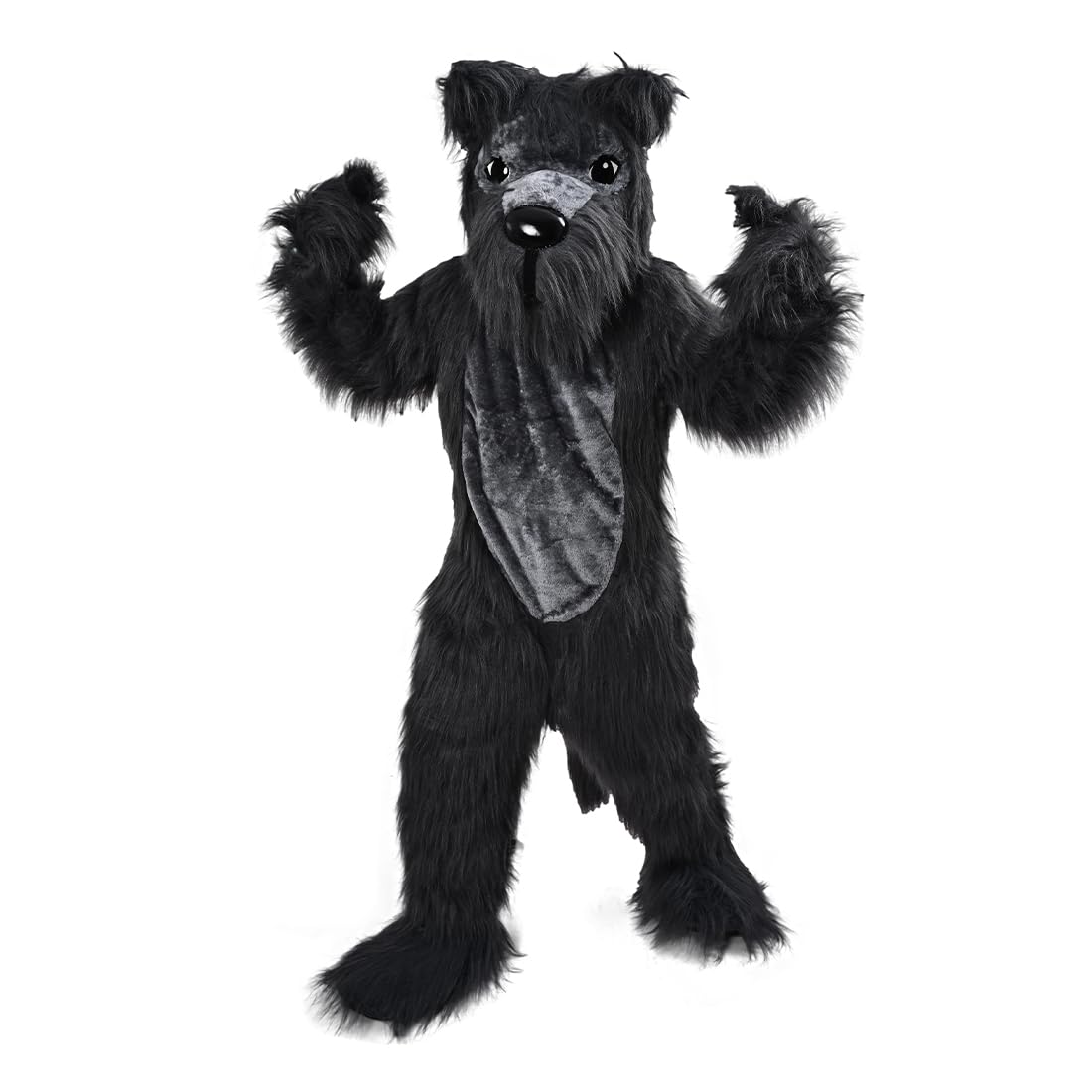 Black Dog Mascot Costume Funny Cartoon Fancy Dress