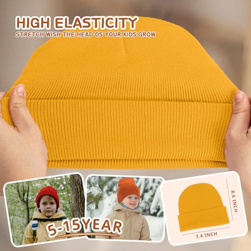 Image of ZOORON Kids Beanie Boys Girls Beanies Children Winter Hats Children Knit Warm Caps Kids Soft Beanie Cap