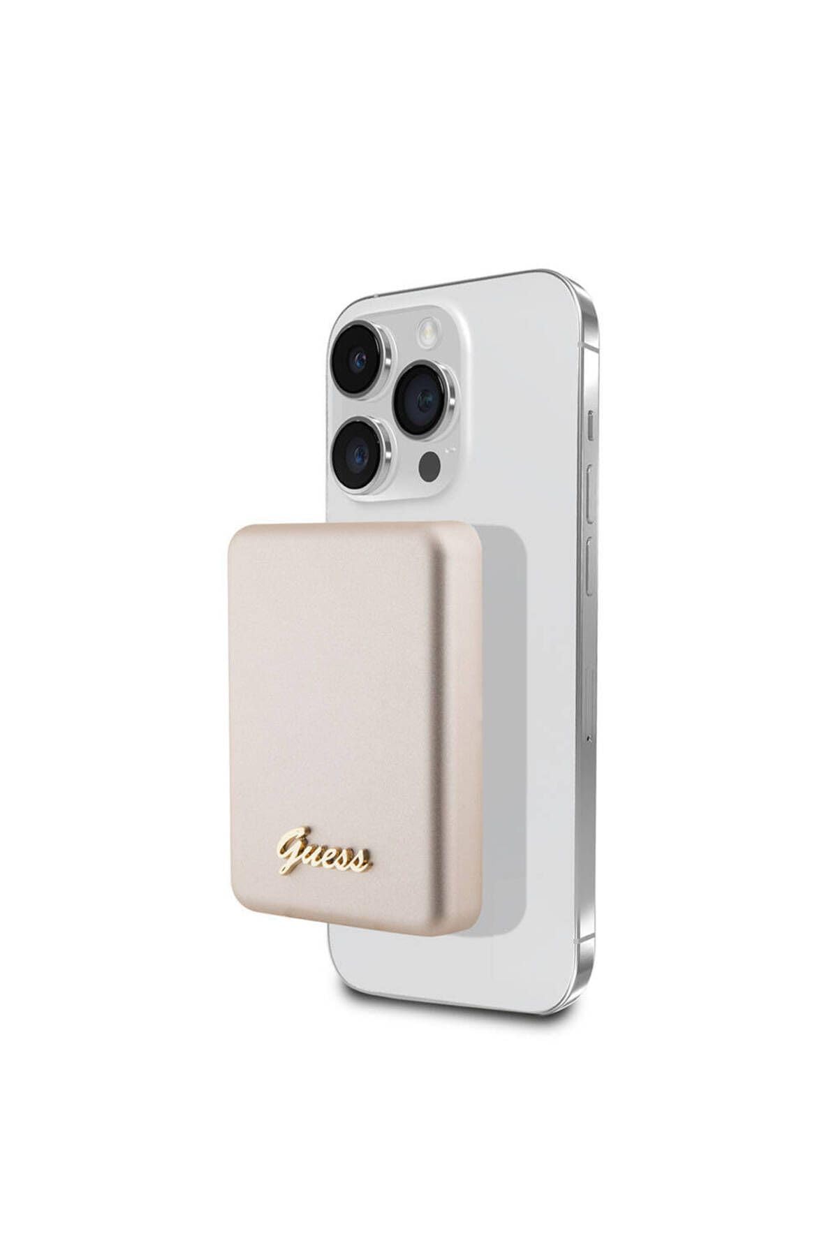 Batería externa Magsafe con licencia con función de carga de metal con logotipo 5000mAh 15W dorado