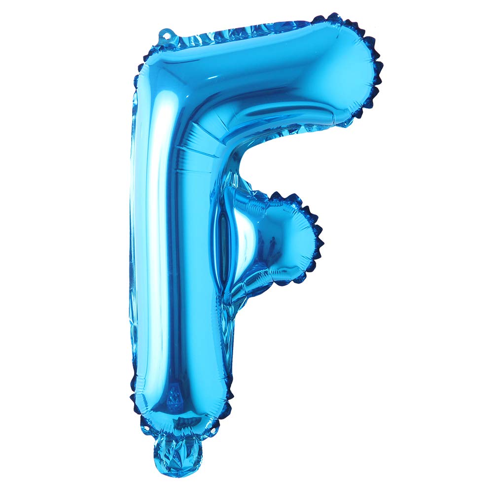 16 Inch Blue Letter & Number Foil Balloons - Single Alphabet Mylar Balloons For Wedding & Birthday Decor