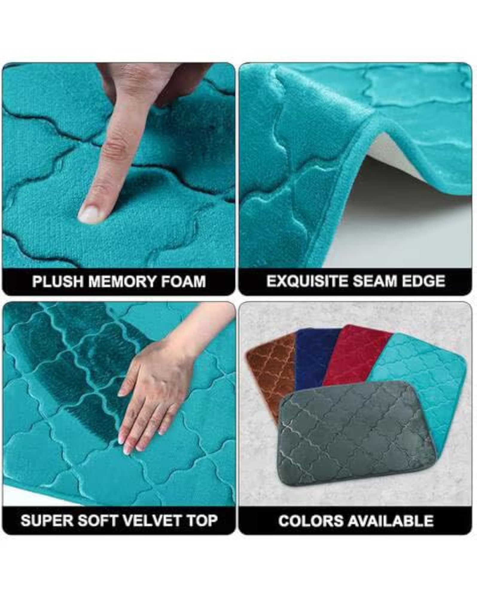 Memory Foam Bath Mat, Non-Slip Water Absorbent