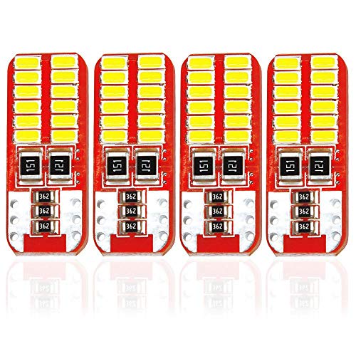 4x White LED Error Free Eyebrow Eyelid Light Bulb Compatible for 2008-2012 Mercedes Benz C300 C350 W204 C63 AMG